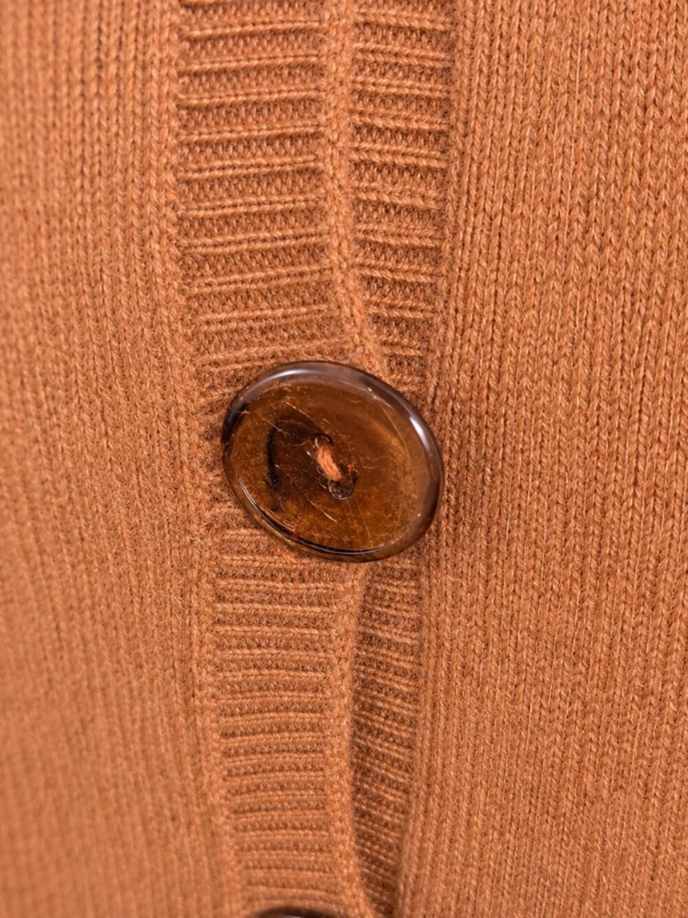 Burberry London 100% Cashmere Belted Cardigan Orange Size L Made in Italy - Picture 4 of 10